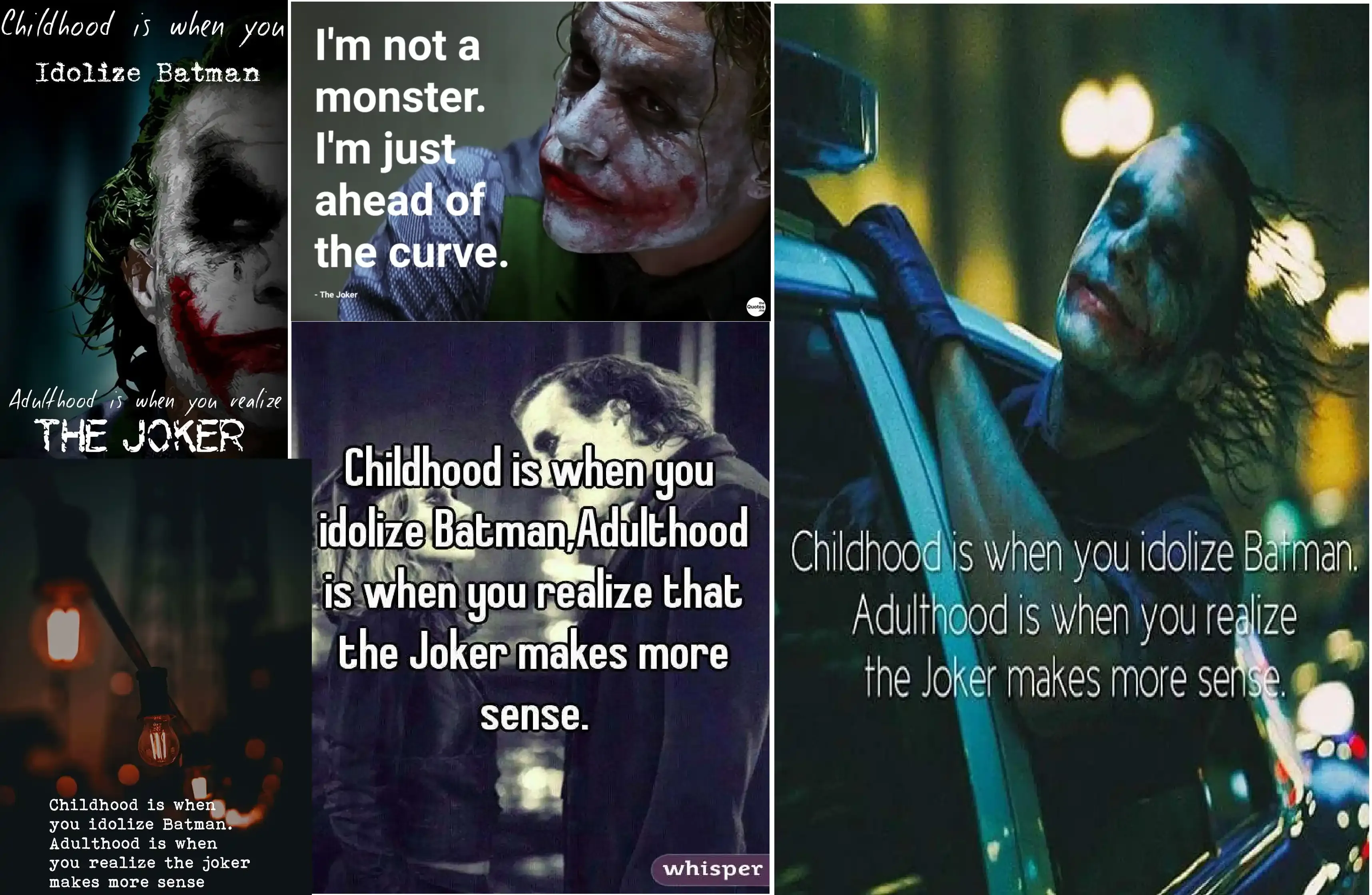 Some Joker quotes on Facebook