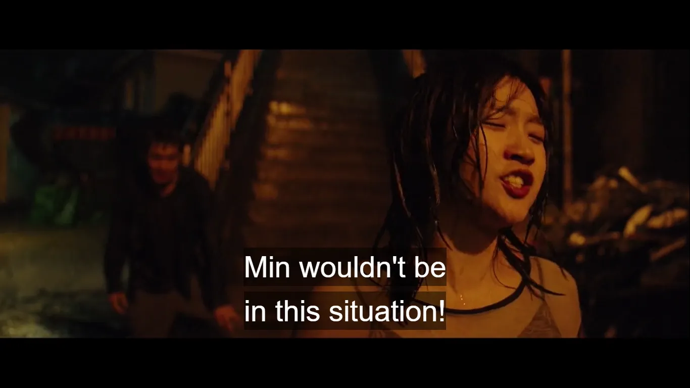 Sister answers the question in Parasite